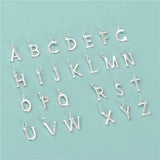 925 Sterling Silver 26 Letter Pendant DIY Accessories for Women