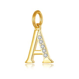 925 Sterling Silver 26 Letter Pendant DIY Accessories for Women