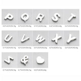 TrustDavis 925 Silver 26 English Letter Pendant Wedding Jewelry DA1725
