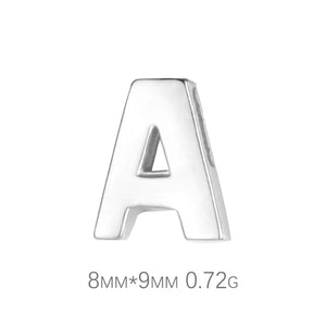 TrustDavis 925 Silver 26 English Letter Pendant Wedding Jewelry DA1725