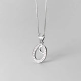 925 Silver Letter CZ Pendant DIY Wedding Jewelry DA1990