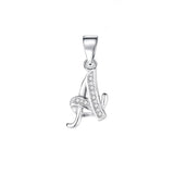 925 Silver Letter CZ Pendant DIY Wedding Jewelry DA1990