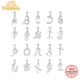 925 Silver Letter CZ Pendant DIY Wedding Jewelry DA1990
