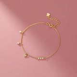 TrustDavis 925 Sterling Silver CZ Bracelet For Daughter Gift