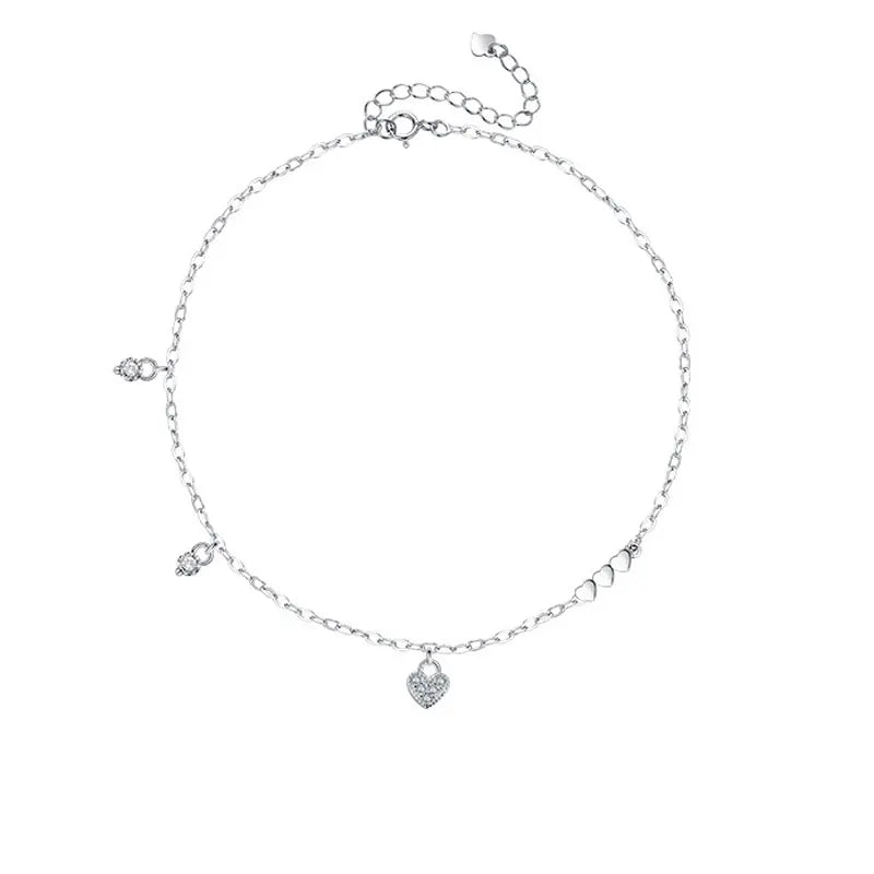 TrustDavis 925 Sterling Silver CZ Bracelet For Daughter Gift