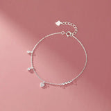TrustDavis 925 Sterling Silver CZ Bracelet For Daughter Gift