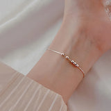 925 Sterling Silver Round Bead Box Chain Bracelet For Daughter Teen Girls