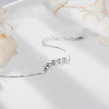 925 Sterling Silver Round Bead Box Chain Bracelet For Daughter Teen Girls