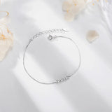 925 Sterling Silver Round Bead Box Chain Bracelet For Daughter Teen Girls