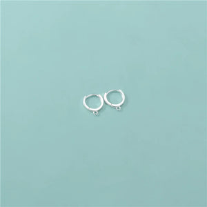 Davis 925 Sterling Silver Ball Hanger Earrings for Women DIY Jewelry