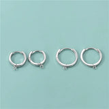 Davis 925 Sterling Silver Ball Hanger Earrings for Women DIY Jewelry