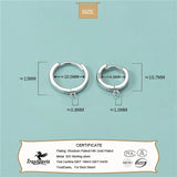 Davis 925 Sterling Silver Ball Hanger Earrings for Women DIY Jewelry