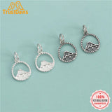 TrustDavis 925 Silver Mountain Charm Pendant DIY Jewelry
