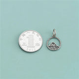 TrustDavis 925 Silver Mountain Charm Pendant DIY Jewelry