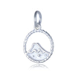 TrustDavis 925 Silver Mountain Charm Pendant DIY Jewelry