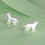 TrustDavis 925 Sterling Silver Dog Stud Earring for Teen Girls DK009