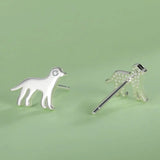TrustDavis 925 Sterling Silver Dog Stud Earring for Teen Girls DK009