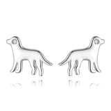 TrustDavis 925 Sterling Silver Dog Stud Earring for Teen Girls DK009