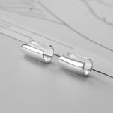 Davis 925 Sterling Silver Smooth Surface Ear Cuff Clip Earrings