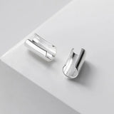 Davis 925 Sterling Silver Smooth Surface Ear Cuff Clip Earrings
