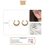 Davis 925 Sterling Silver Ear Cuff Clip Earrings Without Piercing