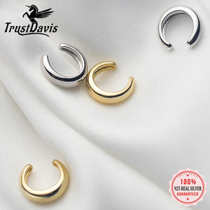 Davis 925 Sterling Silver Ear Cuff Clip Earrings Without Piercing