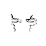 925 Silver Snake Ear Cuff Clip Earrings Women Girl without Piercing DS1135