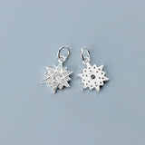 Davis Real 925 Sterling Silver Sparkling Star Necklace Pendant for Women