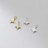 Davis Real 925 Sterling Silver Sparkling Star Necklace Pendant for Women