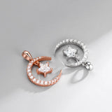 925 Silver Star Moon Pendant DIY Accessories for Kids Jewelry
