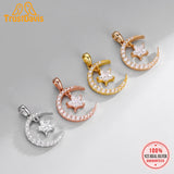 925 Silver Star Moon Pendant DIY Accessories for Kids Jewelry