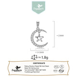 925 Silver Star Moon Pendant DIY Accessories for Kids Jewelry
