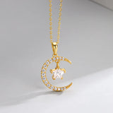 925 Silver Star Moon Pendant DIY Accessories for Kids Jewelry