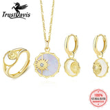 Davis 925 Sterling Silver Sun Shell Jewelry Set Gift LB285