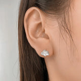 Real 925 Sterling Silver Clouds Plane Stud Earrings For Women Wedding Party