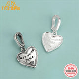 TrustDavis 925 Sterling Silver Sweet Wishes Smile Heart Pendant