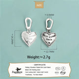 TrustDavis 925 Sterling Silver Sweet Wishes Smile Heart Pendant