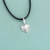 TrustDavis 925 Sterling Silver Sweet Wishes Smile Heart Pendant