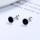 925 Silver Glaze Screw Earring Women Wedding Jewelry