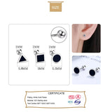 925 Silver Glaze Screw Earring Women Wedding Jewelry