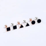 925 Silver Glaze Screw Earring Women Wedding Jewelry