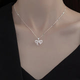 TrustDavis 925 Sterling Silver Bowknot Charm Pendant DIY Necklace