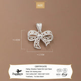 TrustDavis 925 Sterling Silver Bowknot Charm Pendant DIY Necklace