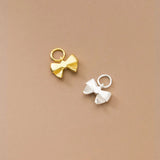 TrustDavis 925 Sterling Silver Bowknot Pendant DIY Necklace Bracelet Jewelry