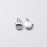 TrustDavis 925 Sterling Silver Cat Fish Charm Pendant DIY Necklace Bracelet
