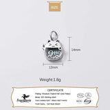 TrustDavis 925 Sterling Silver Cat Fish Charm Pendant DIY Necklace Bracelet