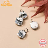 TrustDavis 925 Sterling Silver Cat Fish Charm Pendant DIY Necklace Bracelet
