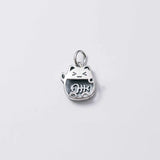 TrustDavis 925 Sterling Silver Cat Fish Charm Pendant DIY Necklace Bracelet