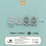 925 Sterling Silver Sweet Cloud Bell Charm Pendant DIY Necklace Accessories