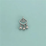925 Sterling Silver Sweet Cloud Bell Charm Pendant DIY Necklace Accessories
